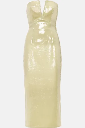 Roland Mouret Sequined strapless corset dress