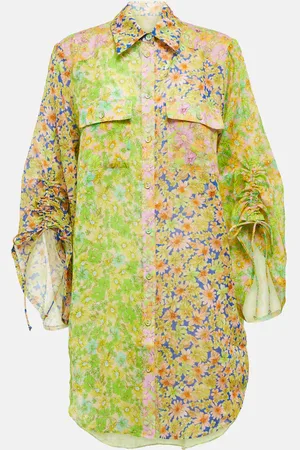 ALÉMAIS AlÃ©mais Oversized floral spliced shirt