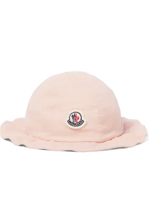 Moncler Baby logo cotton canvas bucket hat