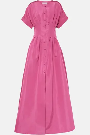 Carolina Herrera Pleated silk gown