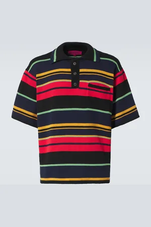 THE ELDER STATESMAN Scally cotton and alpaca-blend polo shirt