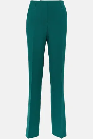 DRIES VAN NOTEN High-rise wool gabardine straight pants