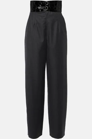 Alaïa AlaÃ¯a High-rise virgin wool straight pants