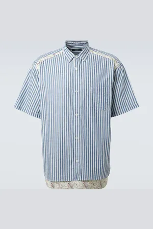Comme des Garçons Comme des GarÃ§ons Homme Layered striped cotton twill shirt