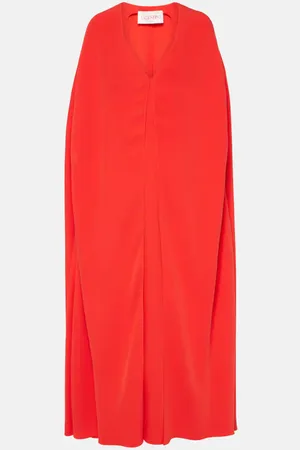 VALENTINO Caped silk gown