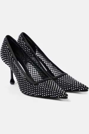 Jimmy Choo Ixia 80 embellished mesh pumps