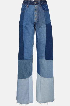 Marine Serre Regenerated wide-leg jeans