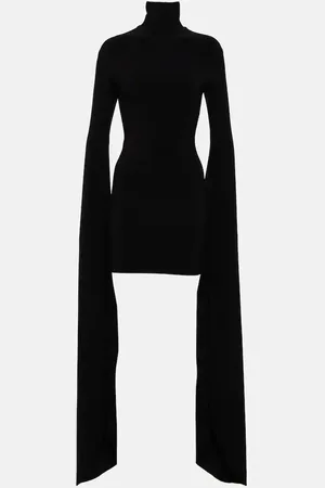 Norma Kamali High-neck jersey minidress