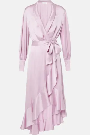 ZIMMERMANN Asymmetric silk wrap dress