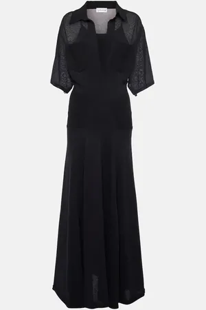 Victoria Beckham Paneled cotton-blend maxi dress