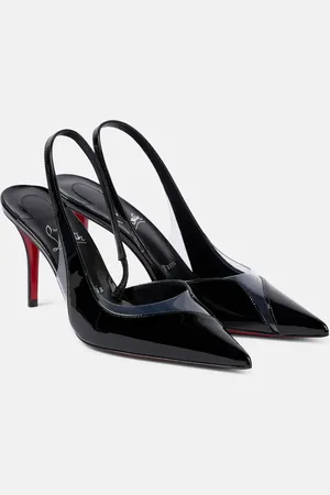 Christian Louboutin Posticha 80 leather and PVC slingback pumps