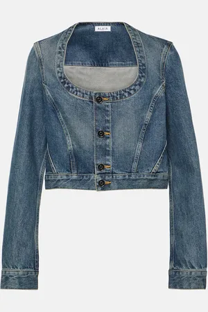 Alaïa AlaÃ¯a Cropped denim jacket