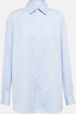 Saint Laurent Cassandre pinstripe cotton poplin shirt