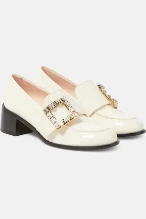 Roger Vivier Vivâ Rangers patent leather loafer pumps