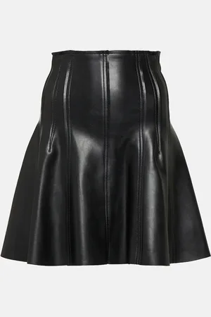 Norma Kamali Grace faux leather miniskirt