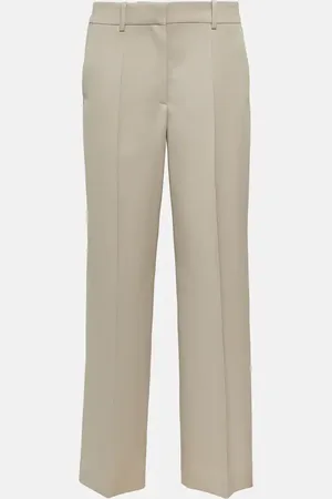 The Row High-rise straight wool pants