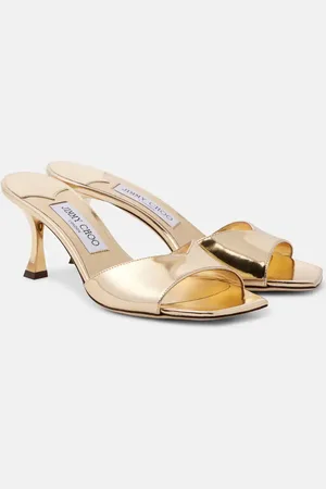 Jimmy Choo Skye 70 metallic leather mules