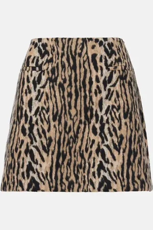 RIXO London Mariah leopard-print miniskirt