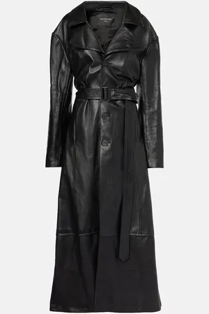 Balenciaga Single-breasted leather coat