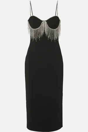 Rebecca Vallance Estelle embellished crÃªpe midi dress