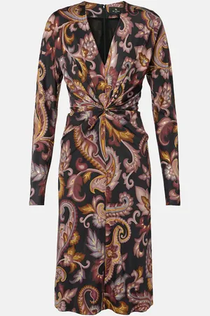 Etro Paisley gathered midi dress
