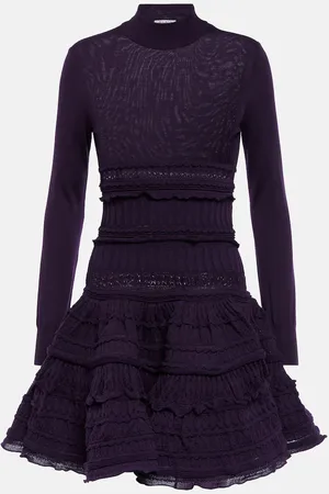 Alaïa AlaÃ¯a Ruffle virgin wool minidress