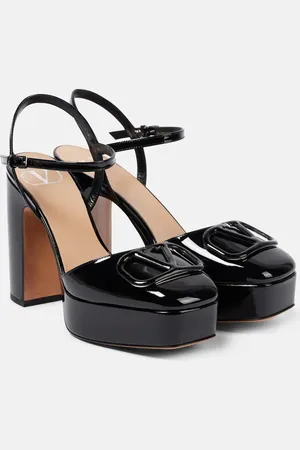 VALENTINO GARAVANI VLogo Signature 115 patent leather platform pumps
