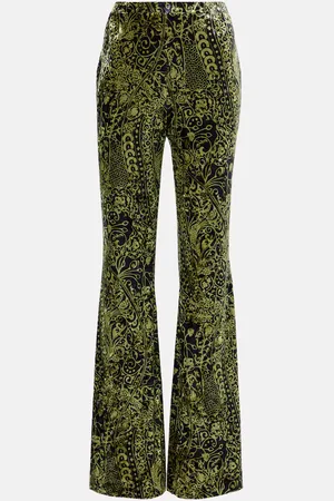 Diane von Furstenberg Ruthette printed velvet flared pants