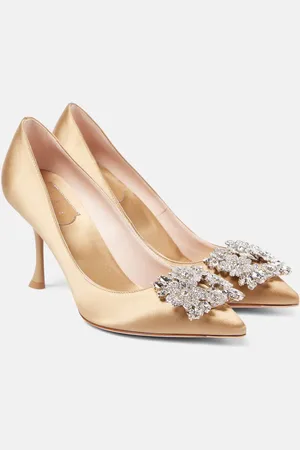Roger Vivier Efflorescence 85 embellished satin pumps