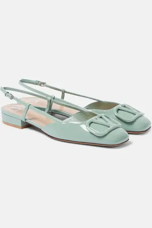 VALENTINO GARAVANI VLogo Signature leather slingback flats