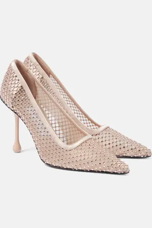 Jimmy Choo Ixia 95 embellished mesh pumps