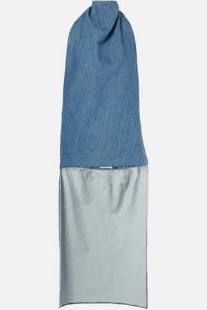 Alaïa AlaÃ¯a Caped denim top