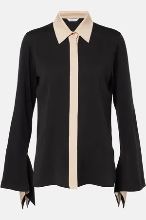 Max Mara Pio high-rise silk charmeuse wide-leg pants