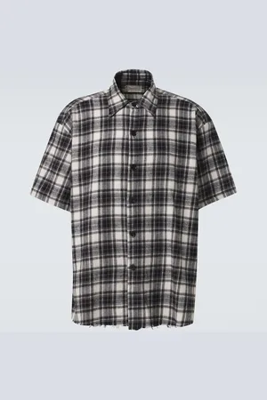 GREG LAUREN Plaid cotton shirt