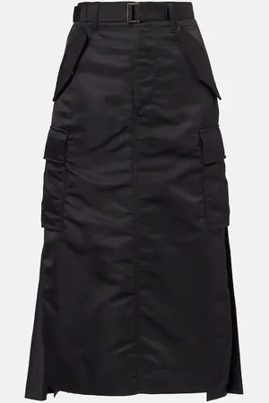 SACAI Nylon twill midi skirt