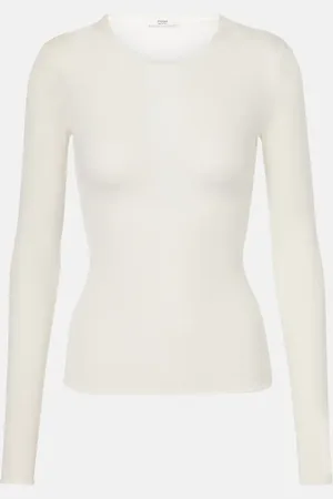 Fforme Ames sheer silk-blend top