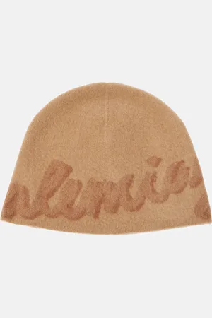 Balenciaga Logo wool and cashmere beanie