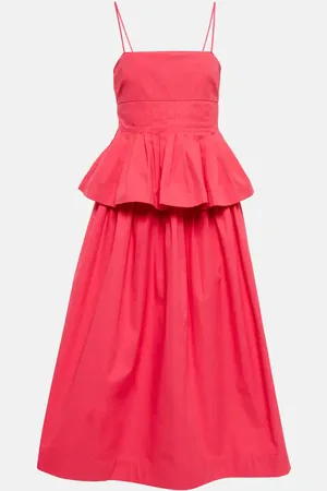 CO Pleated tton midi dress