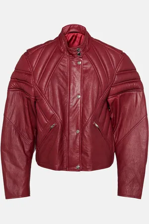Isabel Marant Padded paneled leather biker jacket