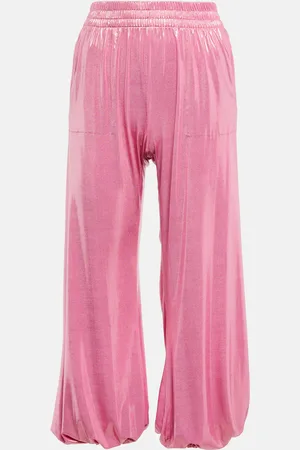 Norma Kamali Boyfriend lamÃ© pants