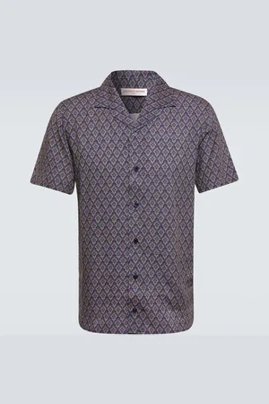 Orlebar Brown Hibbert printed bowling shirt