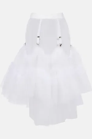 NOIR KEI NINOMIYA Sheer tulle midi skirt