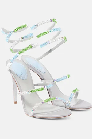 RENE CAOVILLA Embellished 105 satin sandals