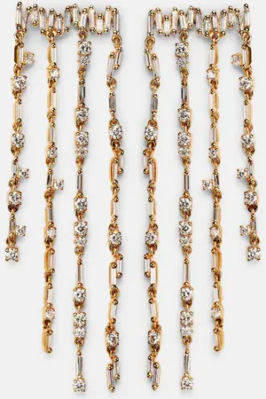 Suzanne Kalan 18kt fringe earrings with diamonds