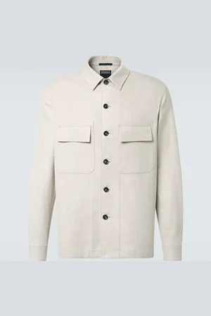 Ermenegildo Zegna Linen, wool, and silk-blend overshirt