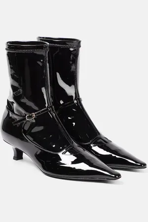 The Row Cyd patent leather ankle boots