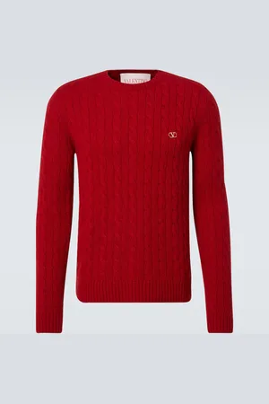 VALENTINO VLogo cable-knit cashmere sweater