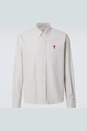Ami Ami De CÅur striped cotton Oxford shirt