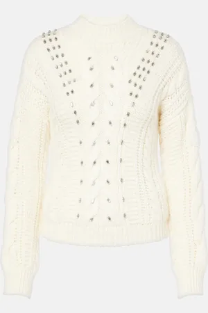 Moncler Embellished wool and mohair-blend sweater