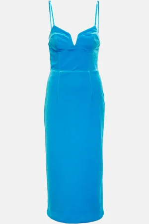 Rebecca Vallance Bernadette velvet midi dress